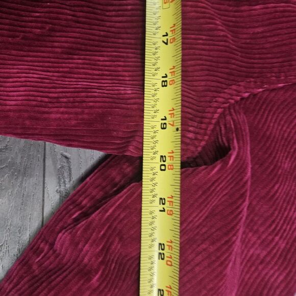 LL Bean Jacket Womens Small Red Corduroy Button Down Pockets - Picture 5 of 9